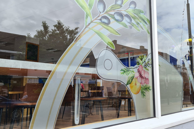 The Graze Kitchen Window Graphics