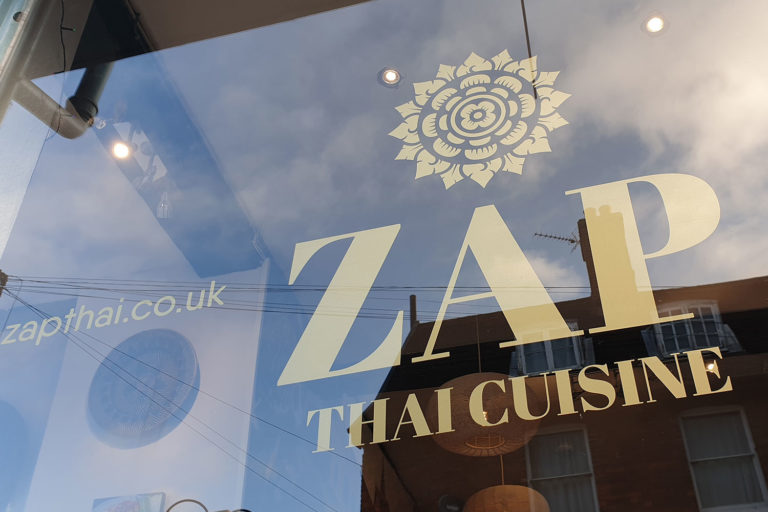 Zap Thai Cuisine Window Graphics